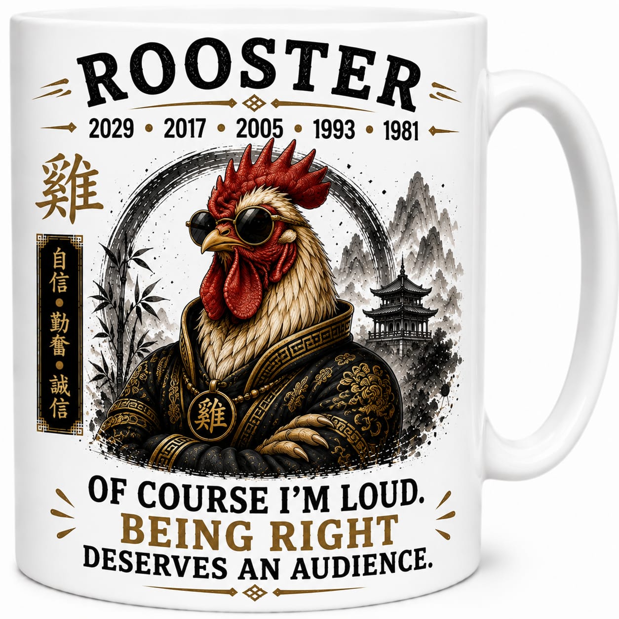Chinese Zodiac Rooster Mug