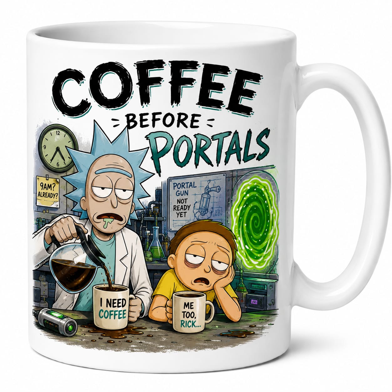 Coffee Before Portals — Rick & Morty